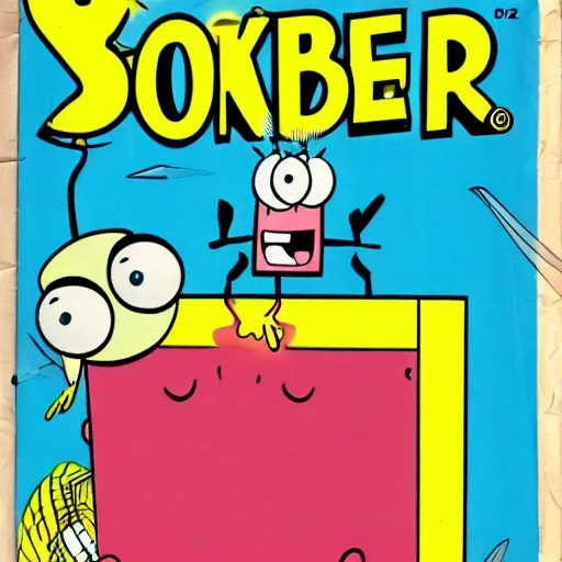 Image similar to 1 9 5 0's comic magazine cover of spongebob