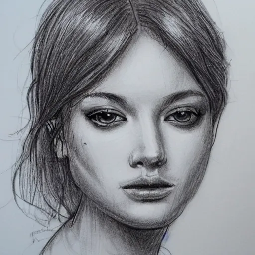 Prompt: a masterpiece 3 / 4 portrait sketch of the perfect face by monica lee
