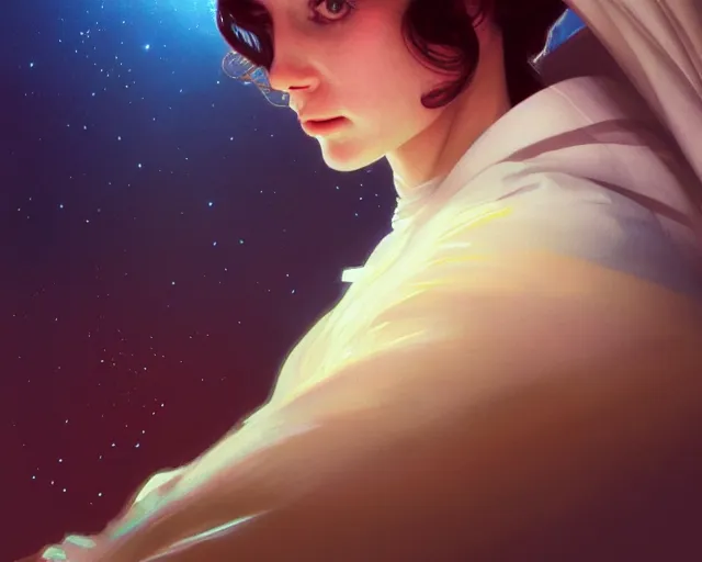 Image similar to photography of 2 0 0 1 space odyssey, deep focus, science fiction, stanley kubrick cinematography, intricate, elegant, highly detailed, digital painting, artstation, concept art, matte, sharp focus, illustration, art by artgerm and greg rutkowski and alphonse mucha