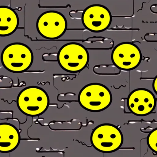 Image similar to an army of emojis invading earth, post apocalyptic, realistic