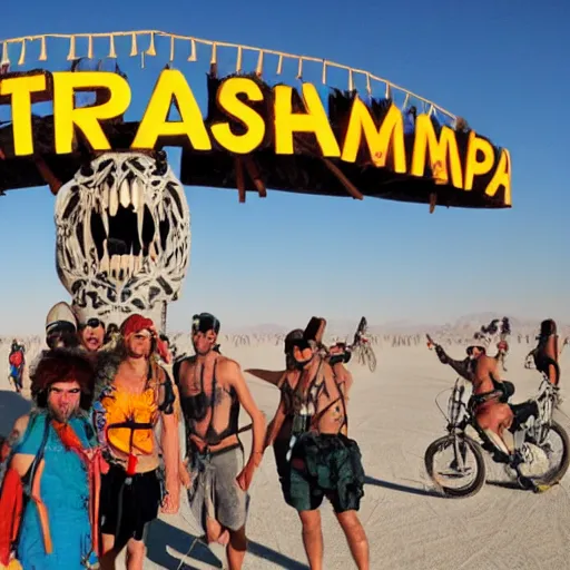 Prompt: camp threat! at burning man