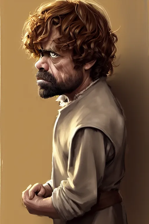 Image similar to tyrion lannister working in a winery, animation pixar style, by magali villeneuve, artgerm, jeremy lipkin and michael garmash, rob rey and kentaro miura style, golden ratio, trending on art station