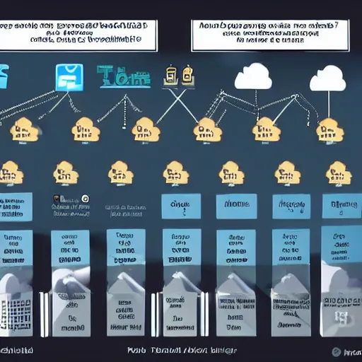 Image similar to a simple micro-service deployed to a public cloud , presented at keynote by CEO, trending on Artstation, by Visual Capitalist