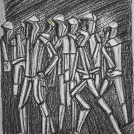 Prompt: crayon drawing of the machine uprising
