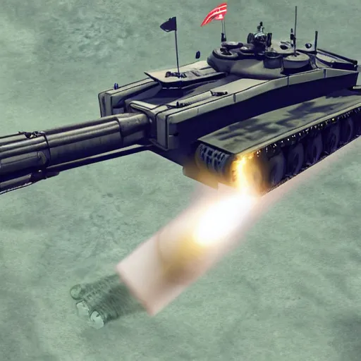 Prompt: futuristic tank firing its main canon, photorealistic, hyper realistic