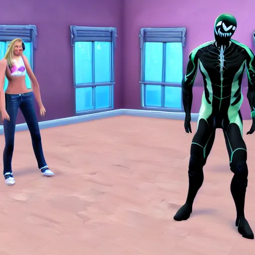 Image similar to Venom in the Sims 4