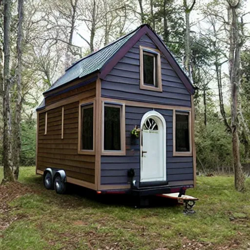 Image similar to Gothic tiny home.