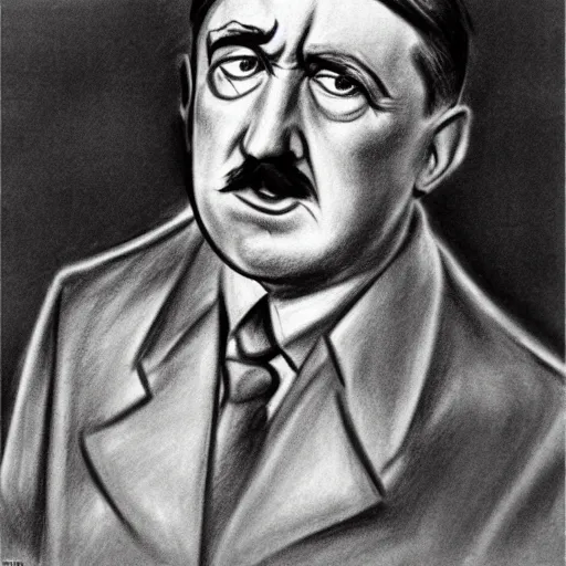 Image similar to milt kahl pencil sketch of adolf hitler