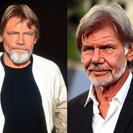 Image similar to mark hamill mixed with harrison ford