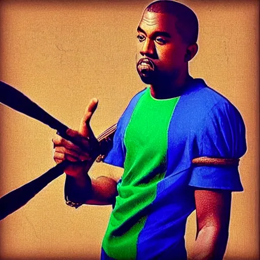 Prompt: “Kanye as Link in Ocarina of Time, nintendo 64, nintendo graphics”