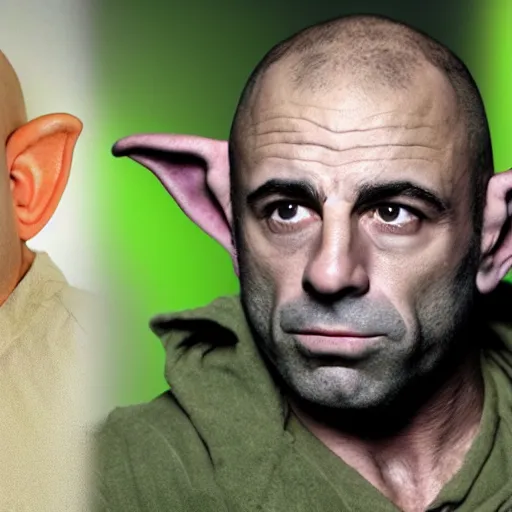 Image similar to joe rogan as yoda