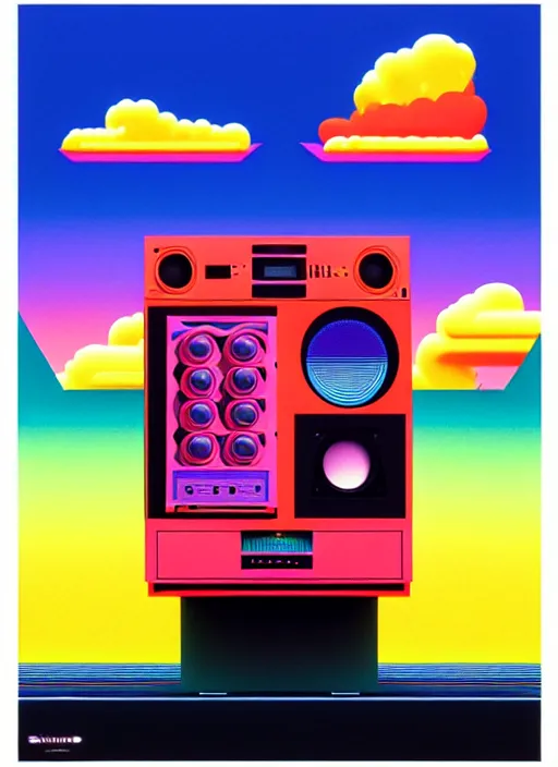 Image similar to boombox by shusei nagaoka, kaws, david rudnick, airbrush on canvas, pastell colours, cell shaded, 8 k