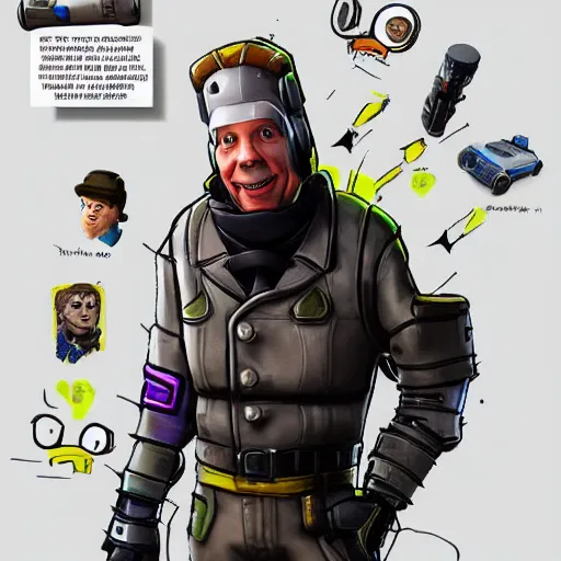 Image similar to chuck mcgill in fortnite, artstation