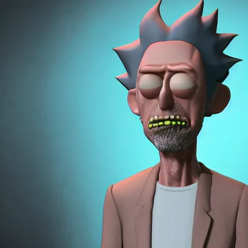 Image similar to realistic rick from rick and morty