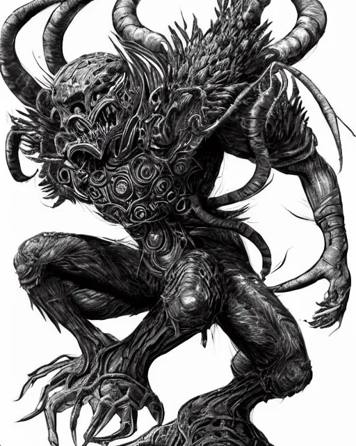 Image similar to A mimic, DnD, blak and white, fantasy art, monster art, in the style of masami kurumada, illustration, epic, fantasy, intricate, hyper detailed, artstation, concept art, smooth, sharp focus, ray tracing