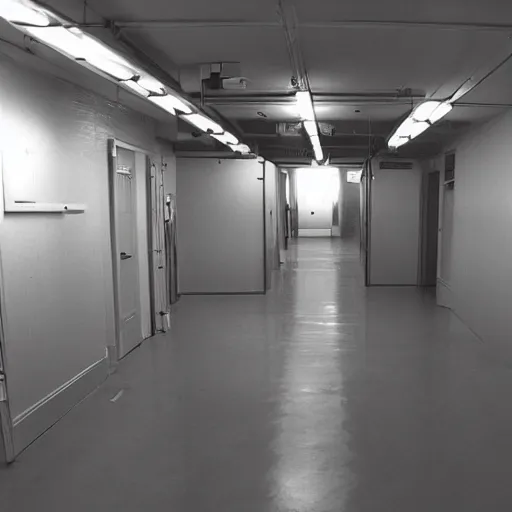 Image similar to the backrooms are empty except for that one replicant