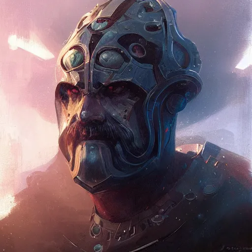 Image similar to mechanical king of multiverse, portrait, elden ring, by greg rutkowski