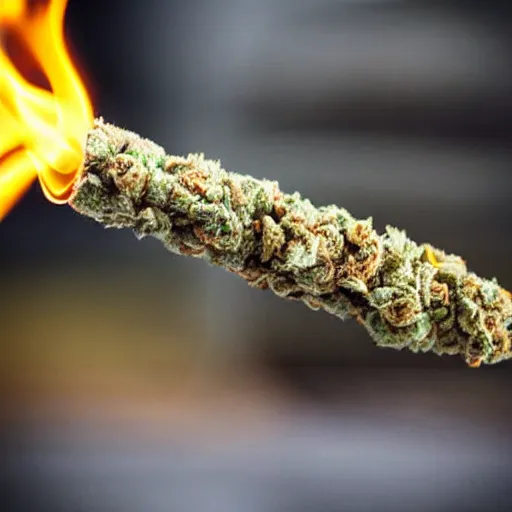 Image similar to marijuana joint being lit'close up photograph