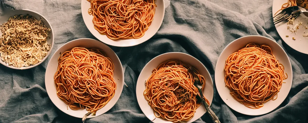 Image similar to the entirety of human history inside a bowl of spaghetti, canon 5 0 mm, cinematic lighting, photography, retro, film, kodachrome