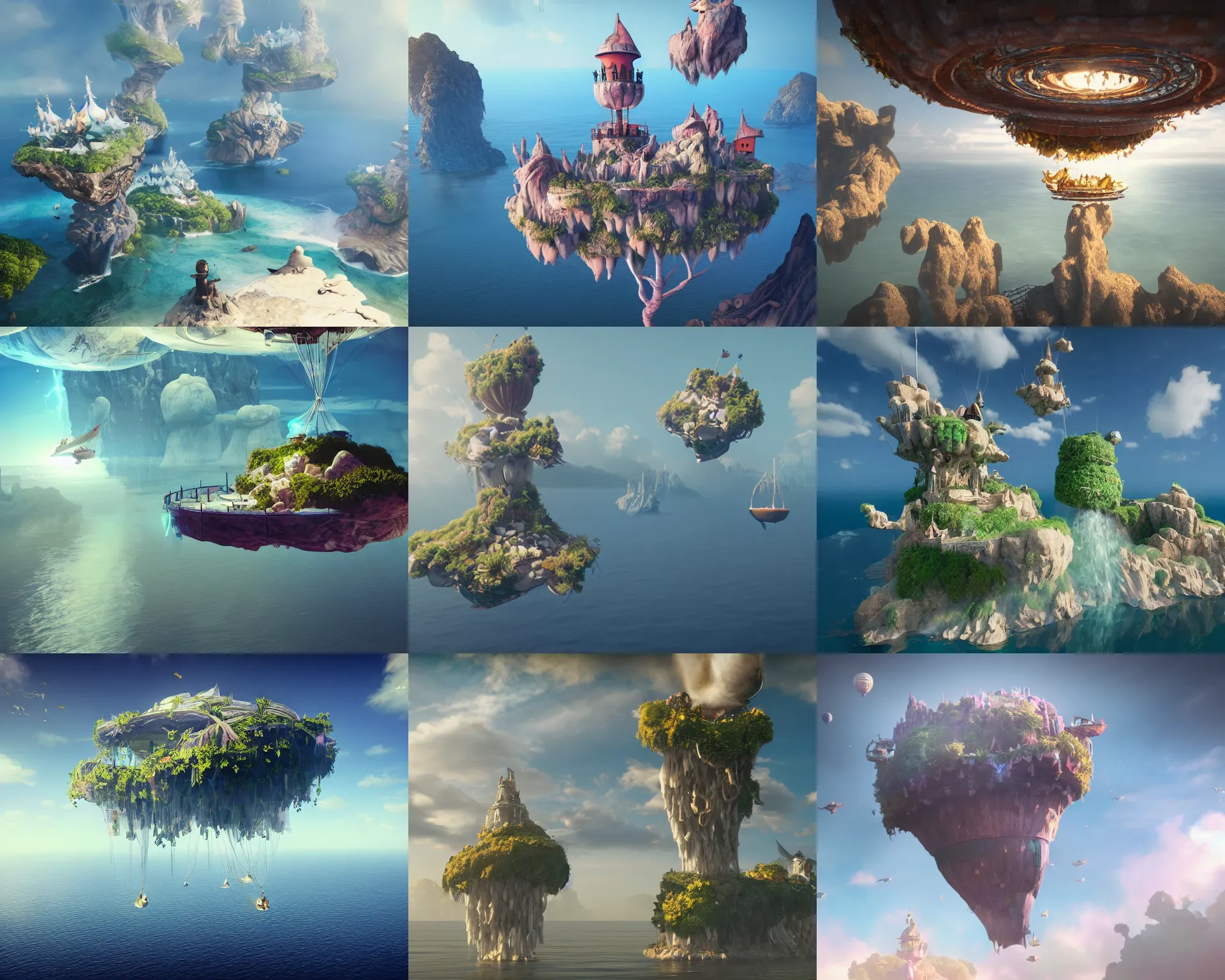 floating islands fantasy