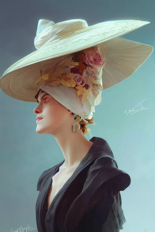 Image similar to ultra realistic illustration, birthday hat, elegant, highly detailed, digital painting, concept art, smooth, sharp focus, illustration, art by artgerm and greg rutkowski and alphonse mucha