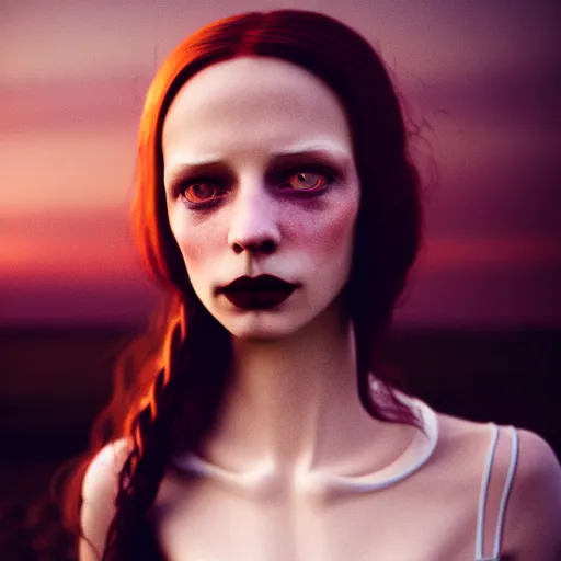 Prompt: photographic portrait of a stunningly beautiful english gothic renaissance female in soft dreamy light at sunset, soft focus, contemporary fashion shoot, in a tim burton movie, by edward robert hughes, annie leibovitz and steve mccurry, david lazar, jimmy nelsson, extremely detailed, breathtaking, hyperrealistic, perfect face, octane render