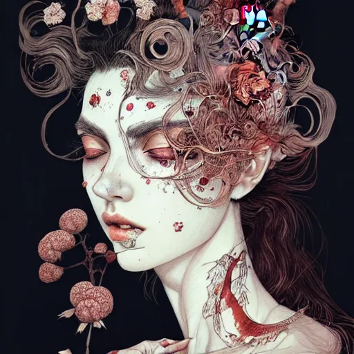 Prompt: beautiful portrait painted in aykut aydogdu style drawn by vania zouravliov and takato yamamoto, inspired by fairy tales, intricate acrylic gouache painting, high detail, sharp high detail, artstation, manga and anime