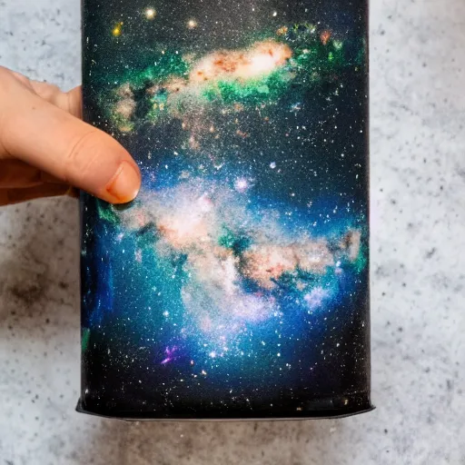 Image similar to The milky way galaxy being poured out of a milk carton