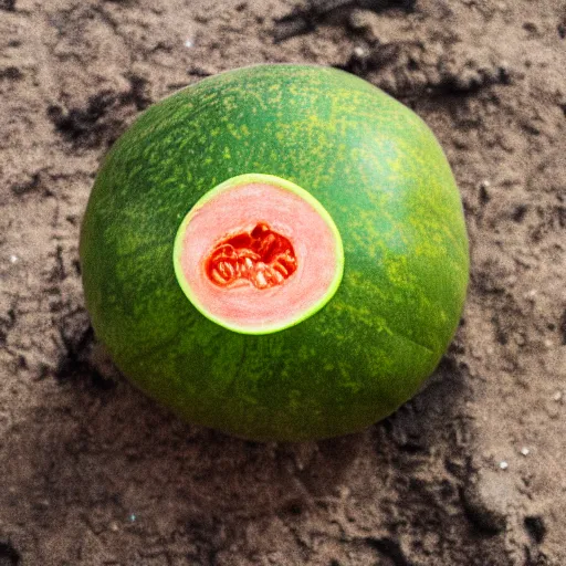 Image similar to photo of a burning melon