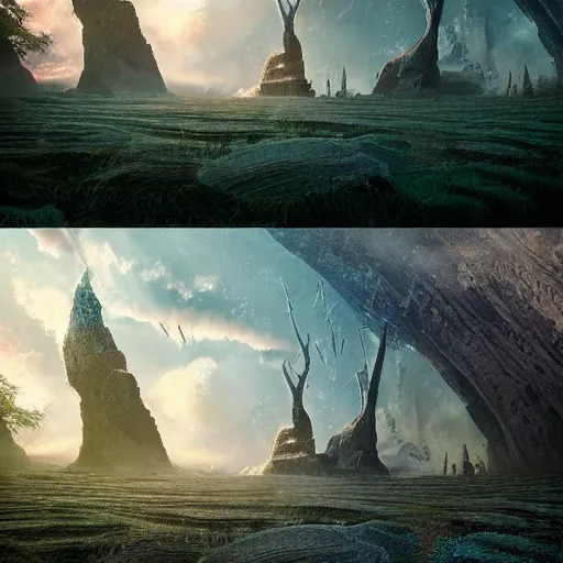 Prompt: 2040, unbelievably beautiful, perfect, masterpiece, dynamic, epic, cinematic 8K HD painting portrait movie shot of A forgotten world. By a Celtic movie director. Motion, VFX, Inspirational arthouse, high budget, blockbuster, James Gunn and Tim burton style, at Behance, at Netflix, at Studio Ghibli, with Instagram filters, Photoshop, Adobe Lightroom, Adobe After Effects, rendered in Unreal Engine 6 with NVIDIA Raytracing, award winning, finalist piece by an unknown artist.