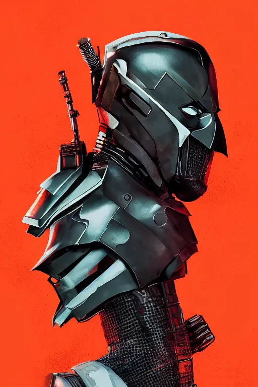 Prompt: full body batman who laughs, blade runner 2 0 4 9, scorched earth, cassette futurism, modular synthesizer helmet, the grand budapest hotel, glow, digital art, artstation, pop art, by hsiao - ron cheng