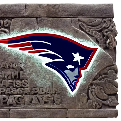 Image similar to angkor bas relief new england Patriots score a touchdown