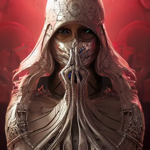 Image similar to evil faceless cyborg android queen, ultra realistic, concept art, intricate details, serious, highly detailed, photorealistic, octane render, 8 k, unreal engine, art by todd mcfarlane and artgerm and greg rutkowski and alphonse mucha