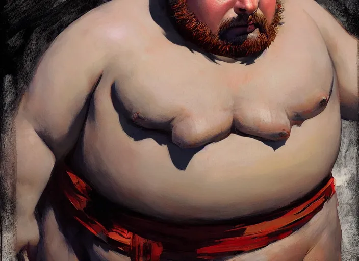 Image similar to a highly detailed beautiful portrait of eric cartman as kratos, by gregory manchess, james gurney, james jean