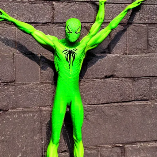 Prompt: green spiderman