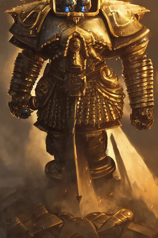 Image similar to armor portrait heros warhammer 4 0 k horus heresy fanart - the primarchs emperor by johannes helgeson animated with vfx concept artist & illustrator global illumination ray tracing hdr fanart arstation zbrush central hardmesh 8 k octane renderer comics stylized