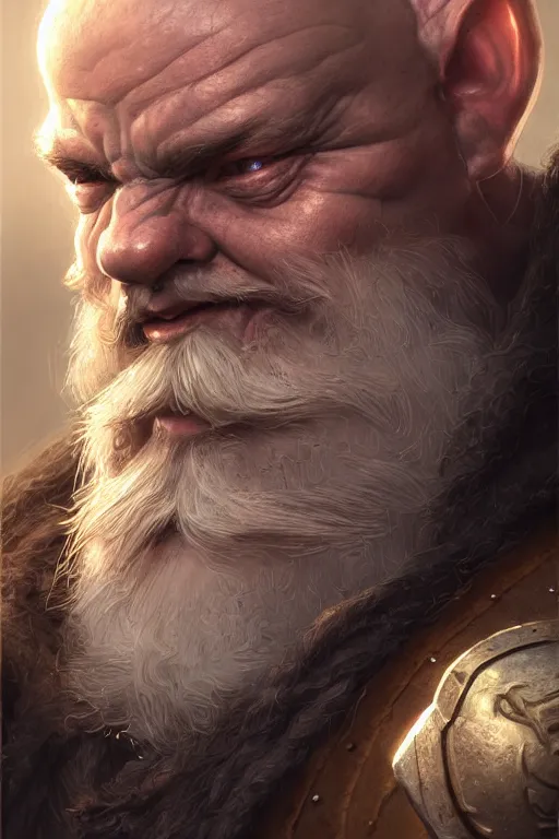 Image similar to dwarf knight portrait, highly detailed, d & d, fantasy, highly detailed, digital painting, trending on artstation, concept art, sharp focus, illustration, global illumination, ray tracing, realistic shaded, art by artgerm and greg rutkowski and fuji choko and viktoria gavrilenko and hoang lap