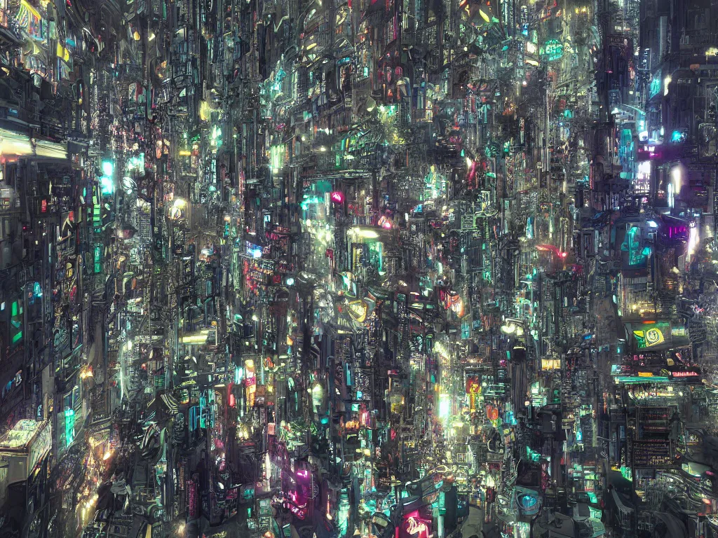 Image similar to Cyberpunk fractal city