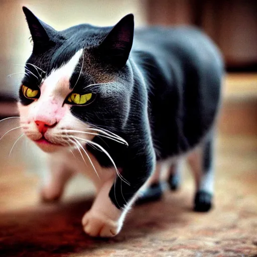 Image similar to a cat - pig - hybrid, animal photography