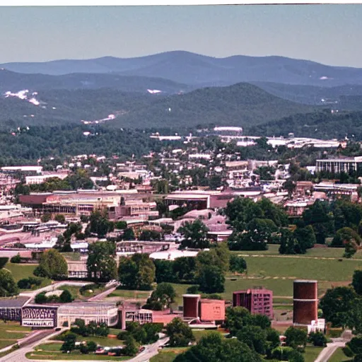 Prompt: photograph of charlottesville virginia in the early 9 0 s