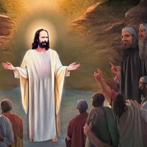 Image similar to bill murray as jesus