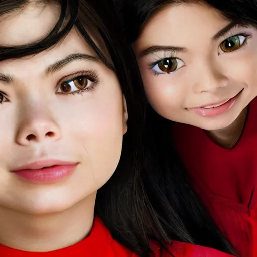 Image similar to Miranda Cosgrove as Meilin Lee in disney turning red live action, 8k full HD photo, cinematic lighting, anatomically correct, oscar award winning, action filled, correct eye placement,