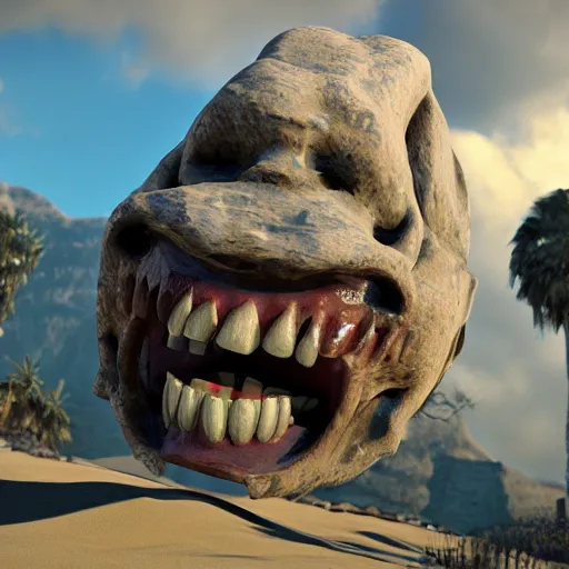 Image similar to teeth everything, 4k unreal engine