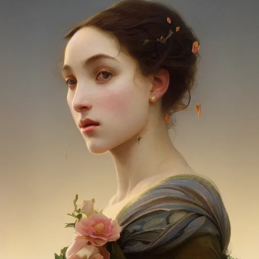 Image similar to portrait of a phyena girl, intricate, elegant, highly detailed, digital painting, artstation, concept art, smooth, sharp focus, illustration, art by artgerm and greg rutkowski and alphonse mucha and william - adolphe bouguereau