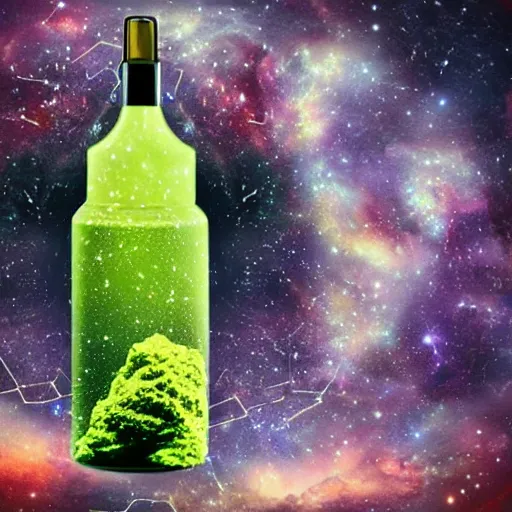 Image similar to the universe contained within a bottle