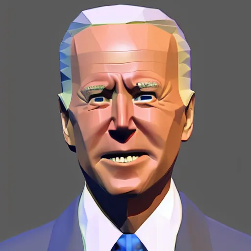 Image similar to 1991 Low poly cgi model of Joe biden