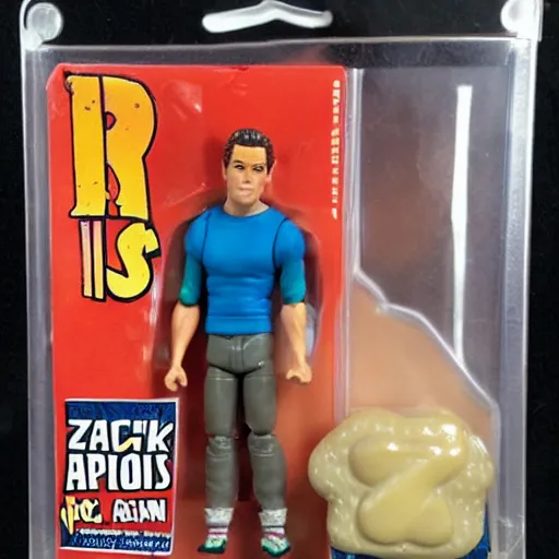 Prompt: zack morris action figure