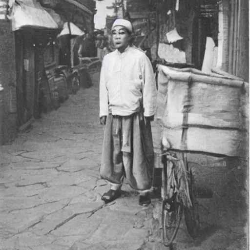 Image similar to Chinese peasant in Shanghai at night