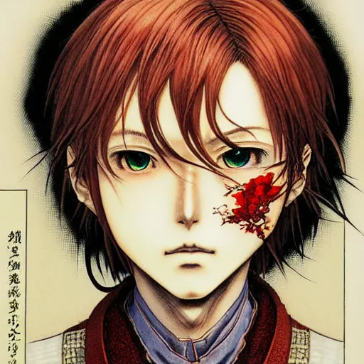 Image similar to prompt : portrait of final fantasy character painted in miyazaki color style drawn by katsuhiro otomo and takato yamamoto, inspired by fables, china doll face, smooth face feature, intricate oil painting, high detail, sharp high detail, manga and anime 2 0 0 0