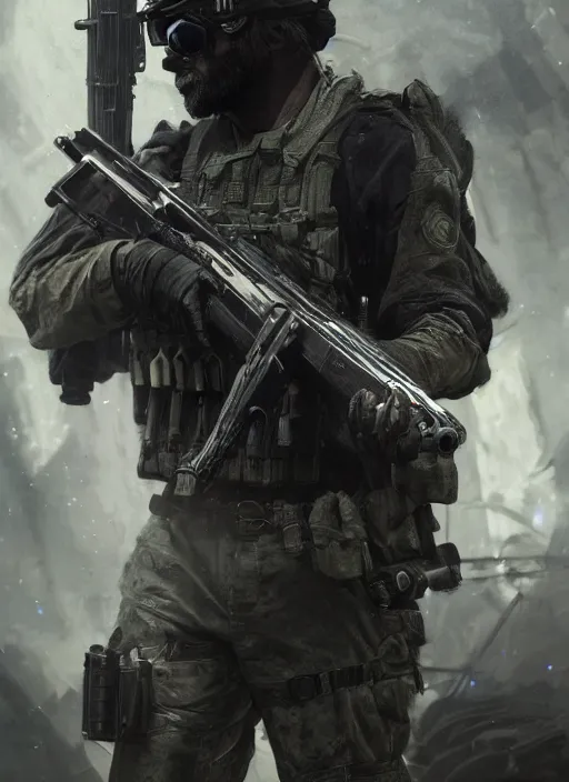 Image similar to a photorealistic dramatic hyperrealistic full frame render of call of duty modern warfare ghost character by wlop, greg rutkowski, alphonse mucha, beautiful dynamic dramatic dark moody lighting, shadows, cinematic atmosphere, artstation, concept design art, octane render, 8 k